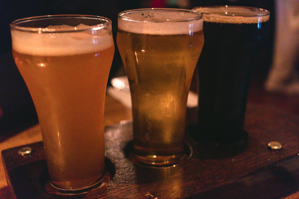 The Wormtown Brewery Beer Flight