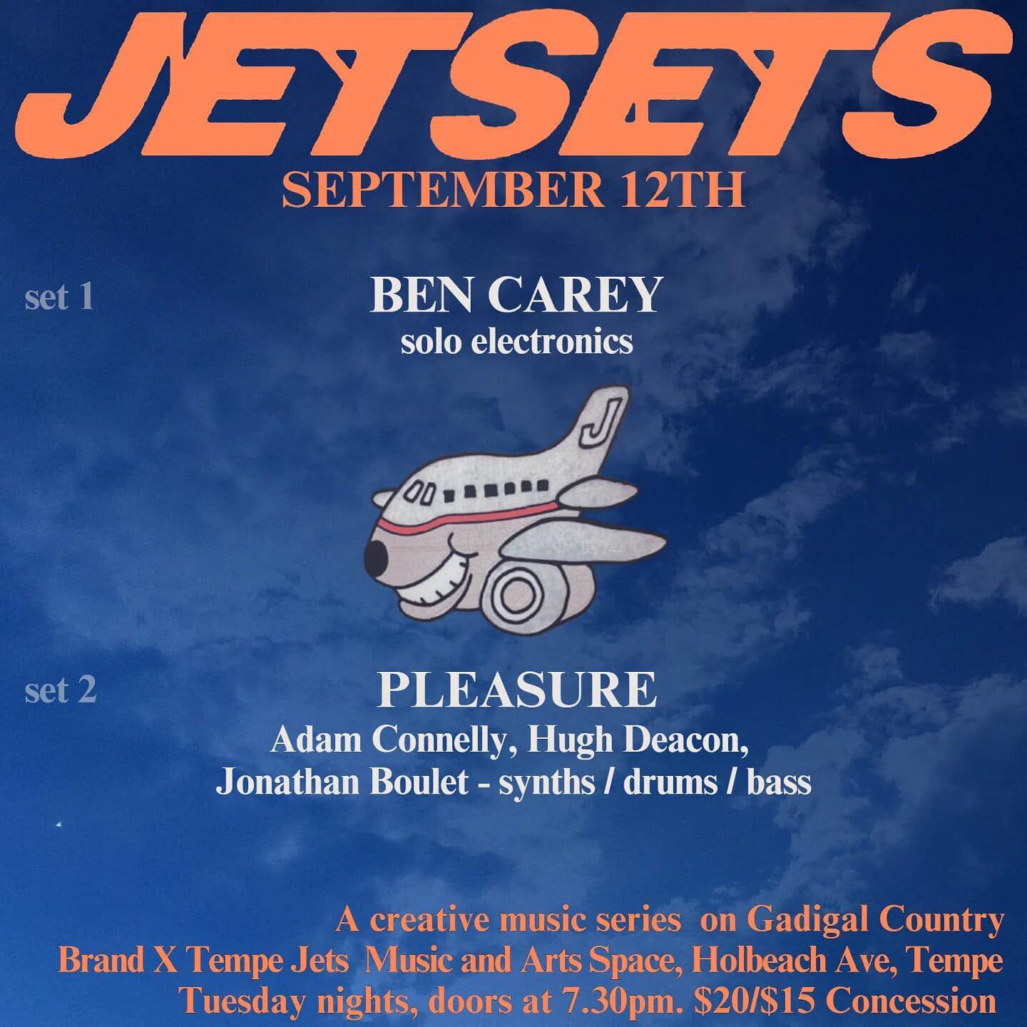 Tonight at @jetsets_tempe 
 With @ben_carey and @pleasuresydney 7:30pm