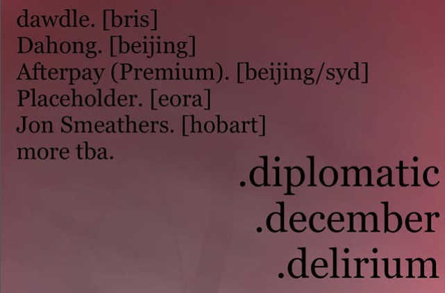 diplomatic december delerium