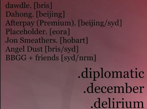 diplomatic december delerium