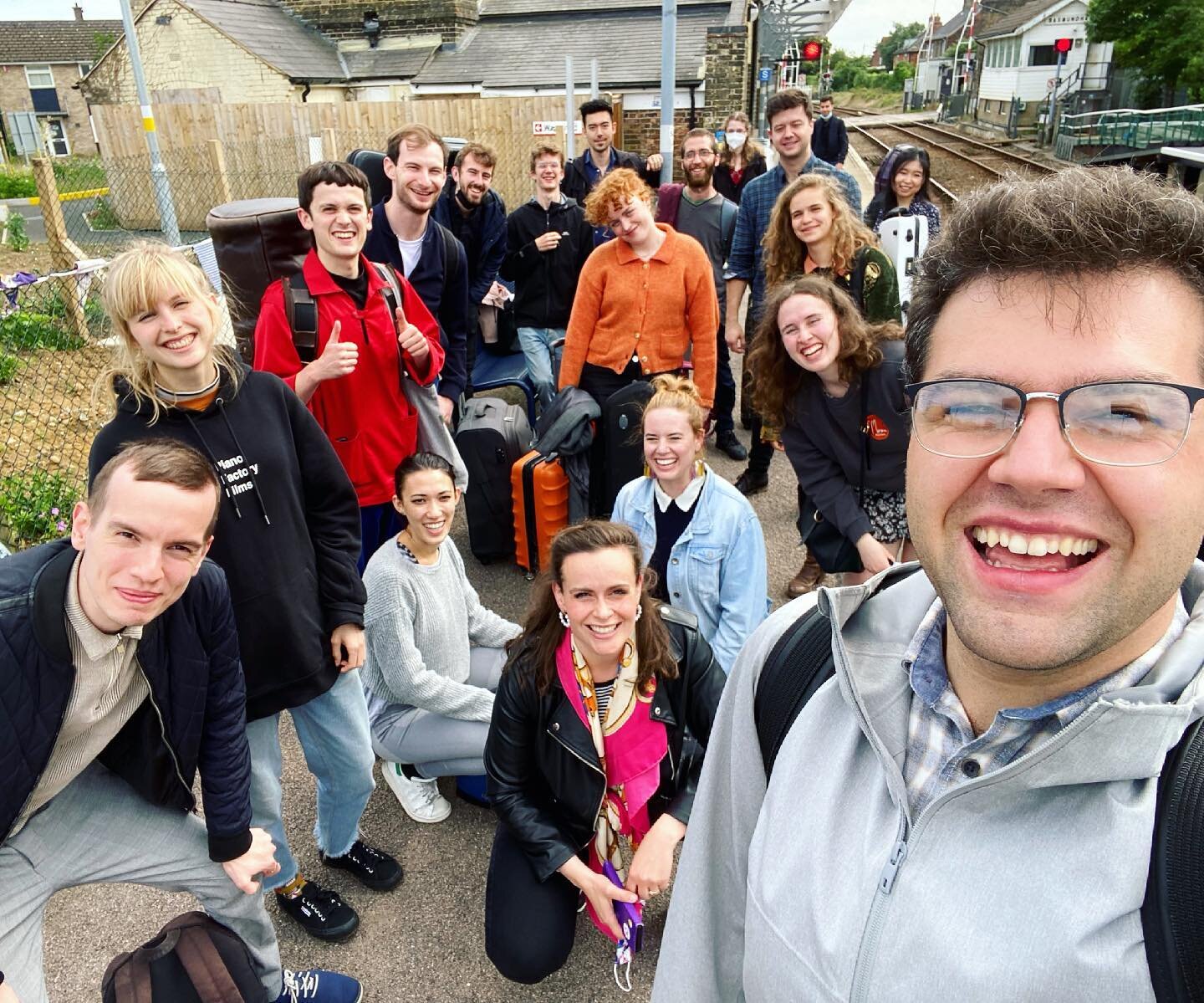 platform pic of most of the @brittenpearsarts young artist gang - thanks for the snap, Josh from @slideaction!