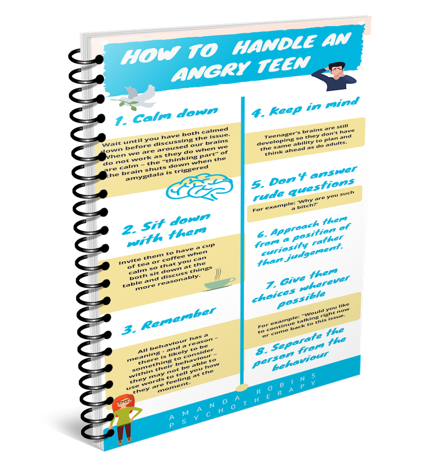 Angry Teen Cheat Sheet