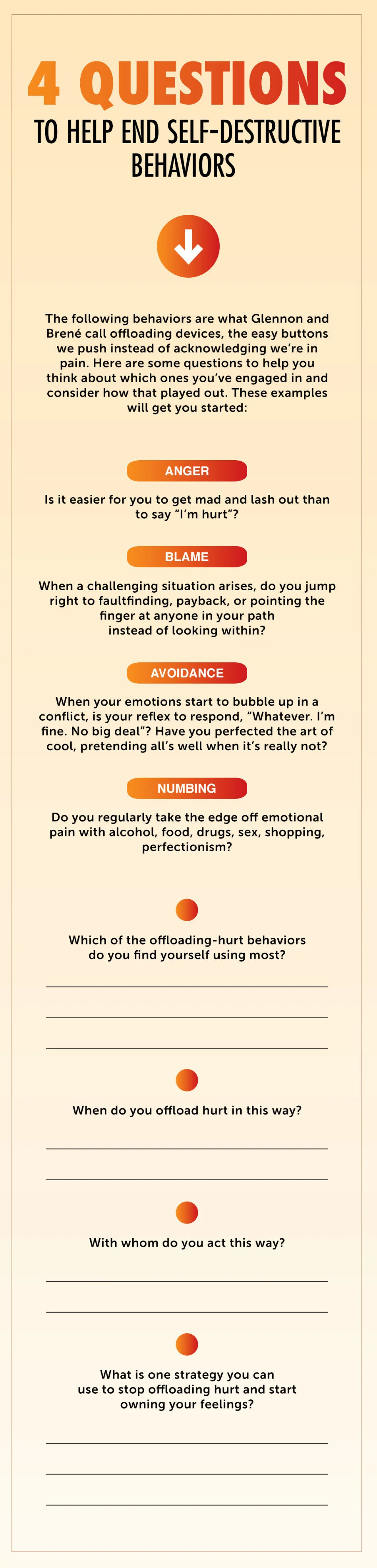 Breaking self-sabotage and destructive patterns