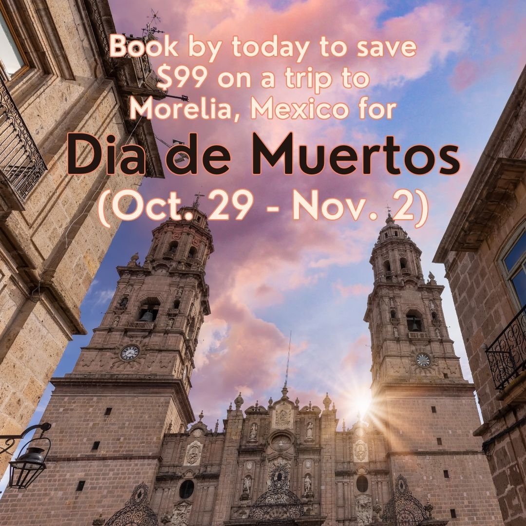 Use offer code EARLYTAMARINDO2024 by April 16 to save on a curated trip to Morelia, Mexico with @almaexplores, a Latina-owned experiential travel company.
.
Listeners of Tamarindo can save $99 with our offer code, additional savings if you bring a fr