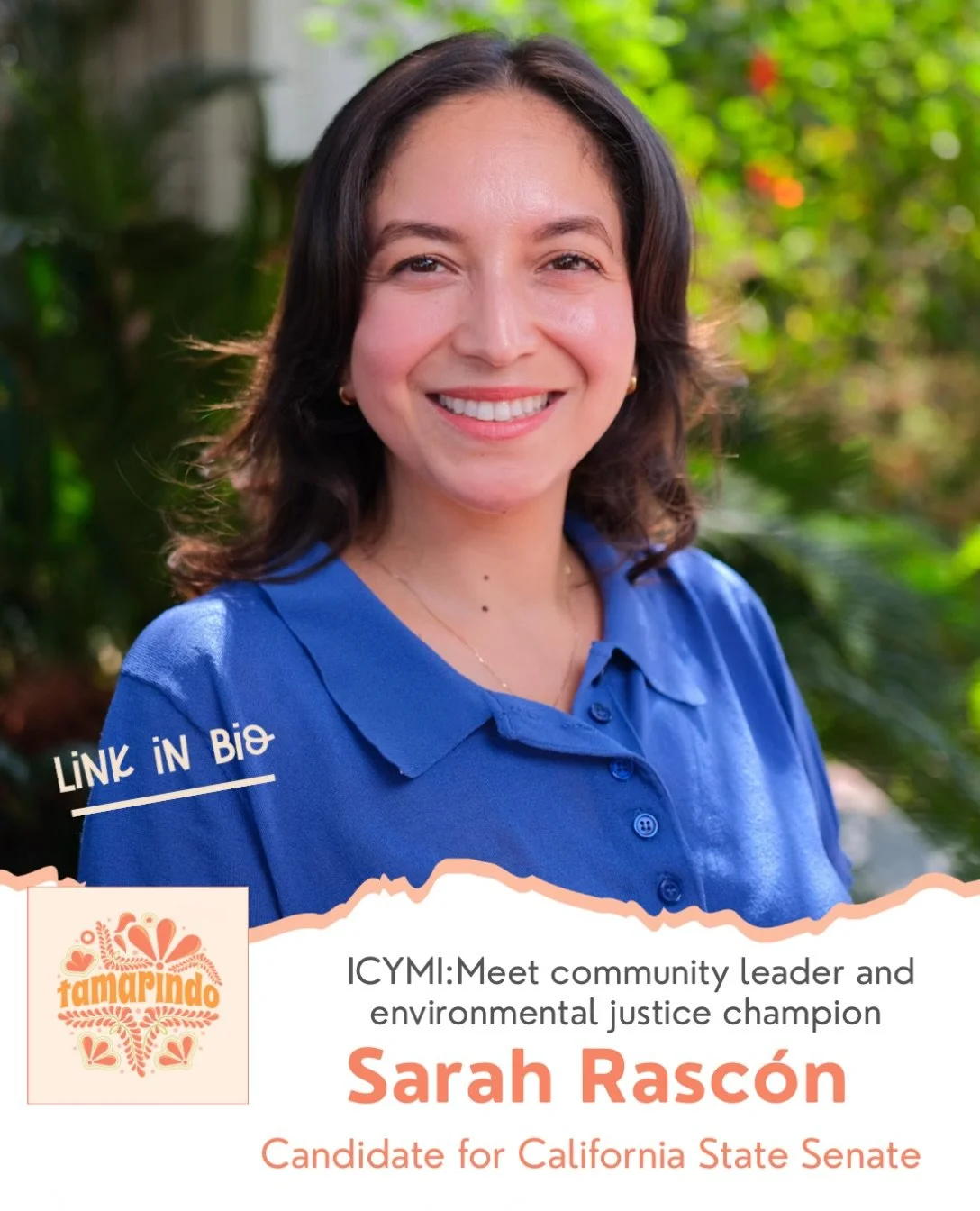 ICYMI: We&rsquo;re featuring @rasconforsenate who is continuing to advocate for her community, this time as candidate for CA State Senate 🌼🙌

Tamarindo friend and listener @rasconforsenate has championed issues like civic engagement, environmental 