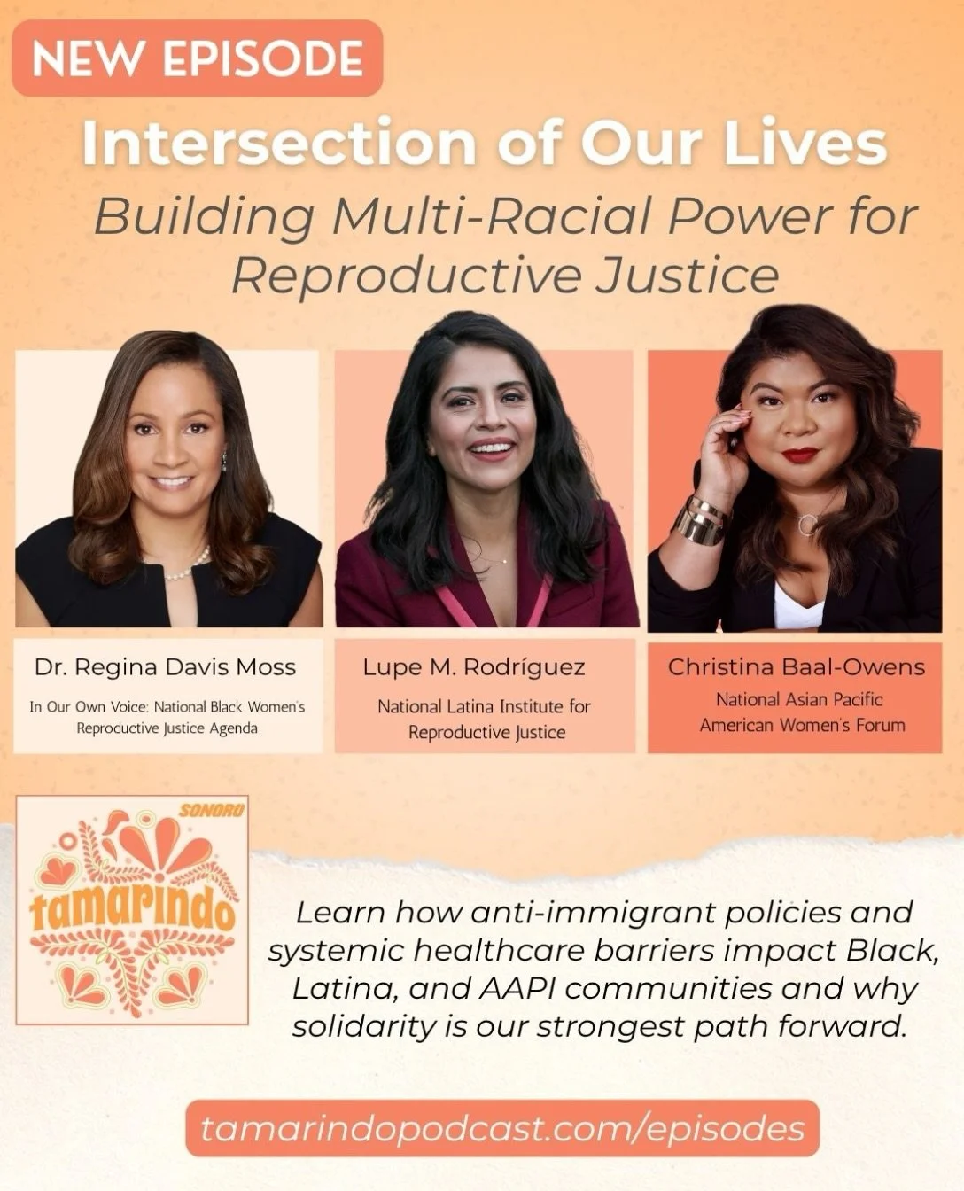 On this episode of Tamarindo, we explore the critical intersection of reproductive justice, immigrant rights, and multi-racial coalition building. Learn how anti-immigrant policies and systemic healthcare barriers impact Black, Latina, and AAPI commu