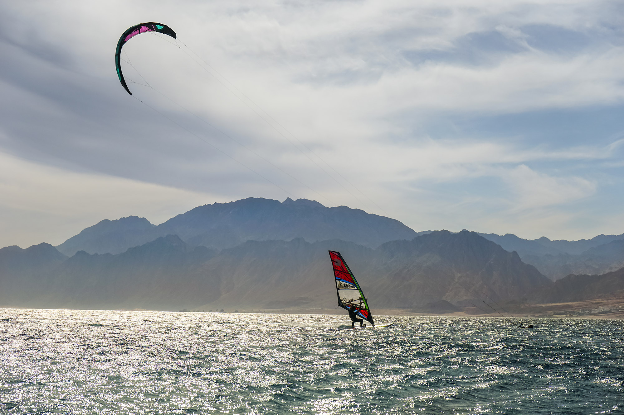 Windsurfing on the Red Sea, Dahab South Sinai