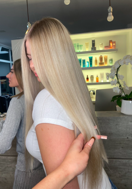 Blondierung Blond Friseur