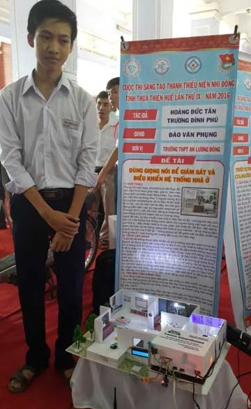 Hai học sinh chế tạo hệ thống tự động xử lý sự cố cháy nổ 