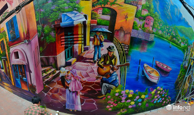 Bức tranh Venice 3D này có độ bền màu từ 10-20 năm.