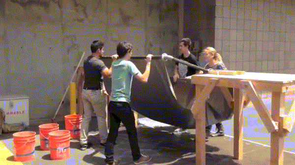 Máy trộn bê tông siêu độc của các bạn sinh viên