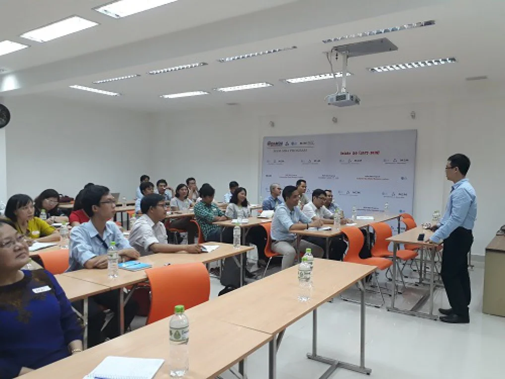 Khóa đào tạo giảng viên đổi mới sáng tạo và khởi nghiệp đang được tổ chức tại ĐH Bách khoa TP.HCM. Ảnh: Hà Thế An.