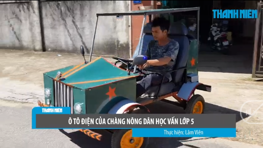 Học vấn lớp 5 chế tạo xe điện