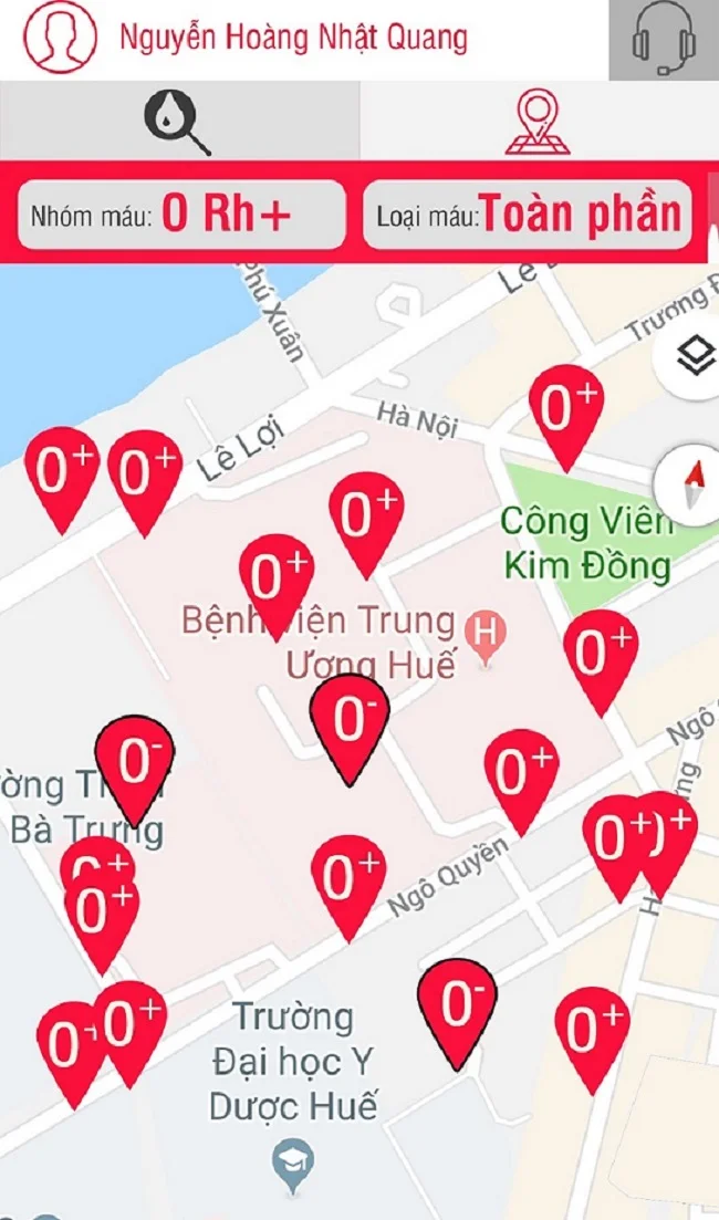 Cung cấp bản đồ ngân hàng máu sống thuận tiện cho nhân viên điều phối tìm kiếm nhóm máu phù hợp. Ảnh: Nhật Tuấn.