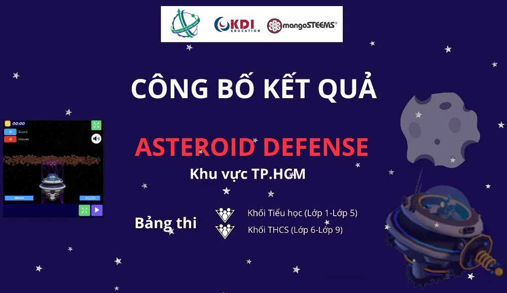 Kết quả cuộc thi Lập trình Robot trực tuyến Asteroid Defense 2022 – Khu vực TP.HCM