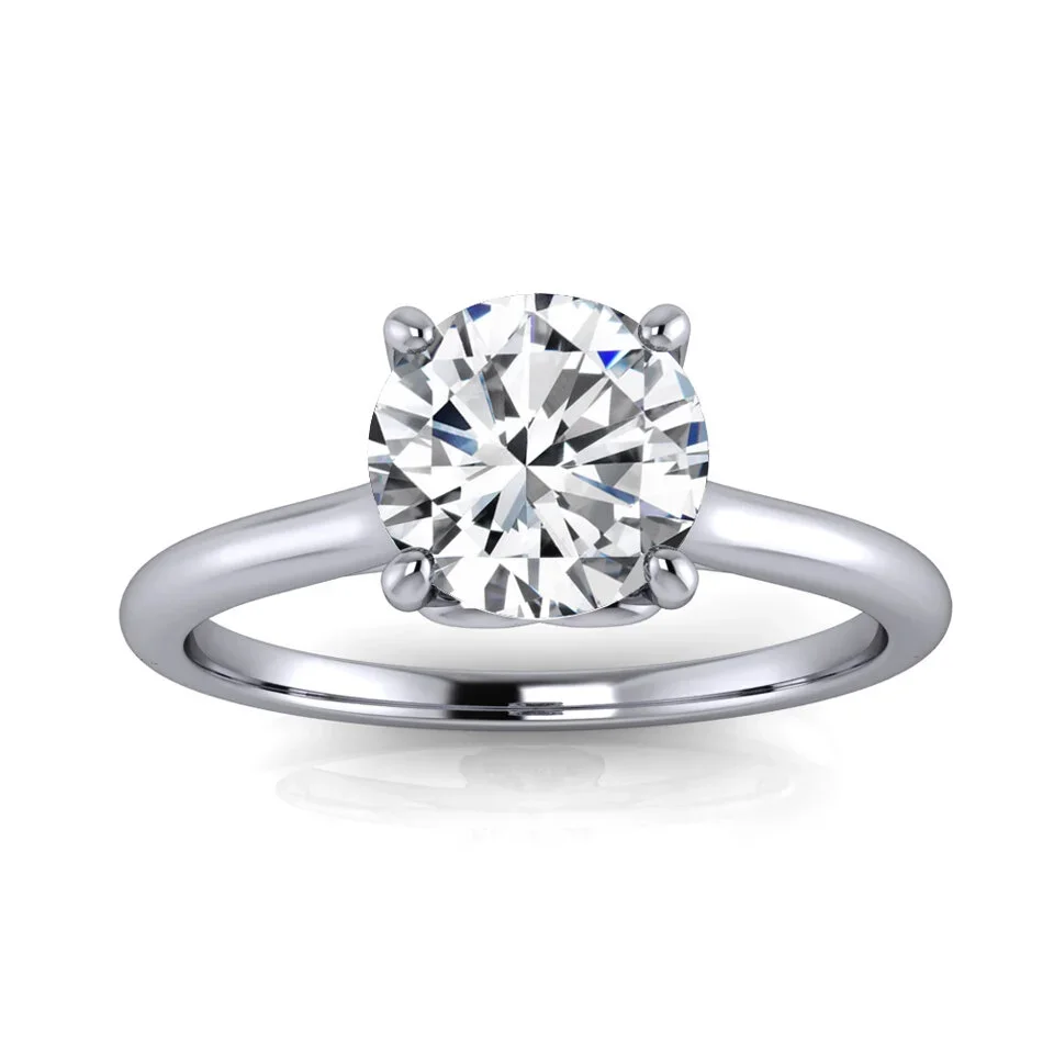 Bague solitaire en diamant réalisée sur mesure à Genève