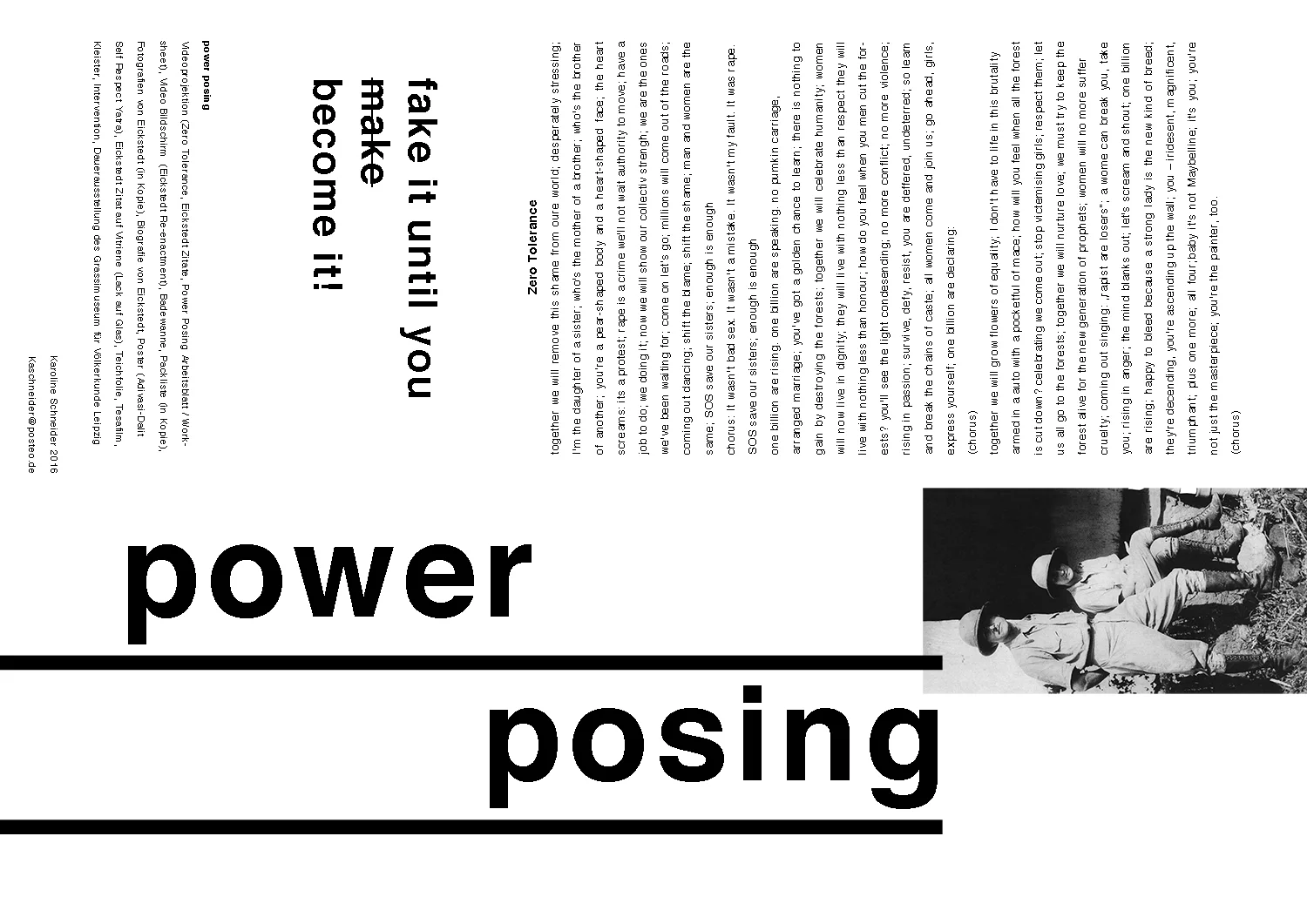 Leaflet with additional information. / informatives Faltblatt.