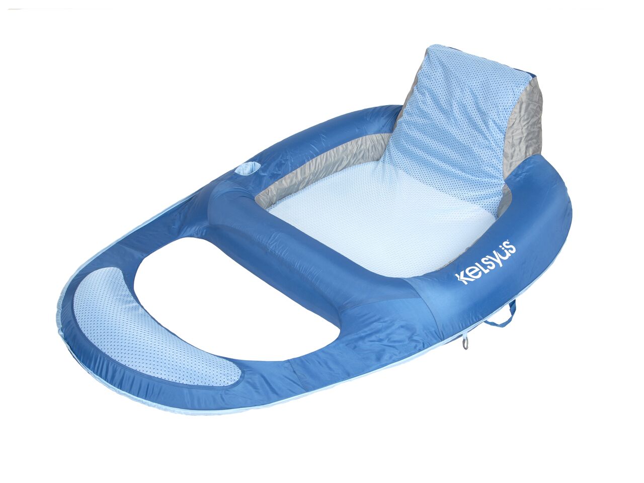 Light Blue Kelsyus Floating Lounger Pool Float 56 L x 38 W x 16 H & Spring Float Hammock Pool Lounge Chair 