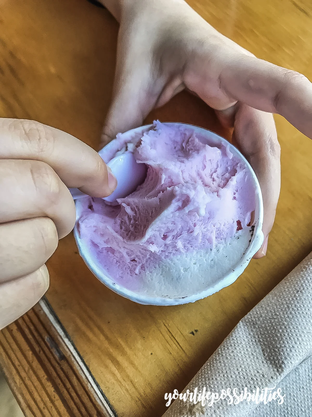 Rose flavor (Pink& Cookie and cream flavor @ Chill Vermont Gelato