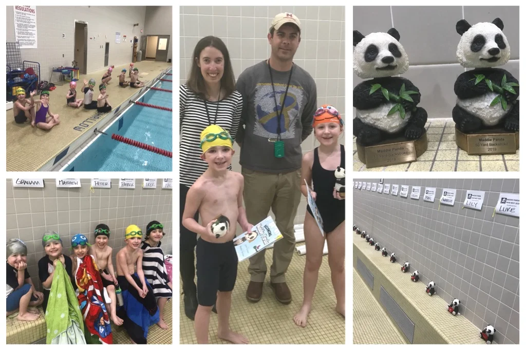 Corrie and Jesse Shumaker with Maddie Panda trophy winners, Patrick Ramon and Mari Brink.
