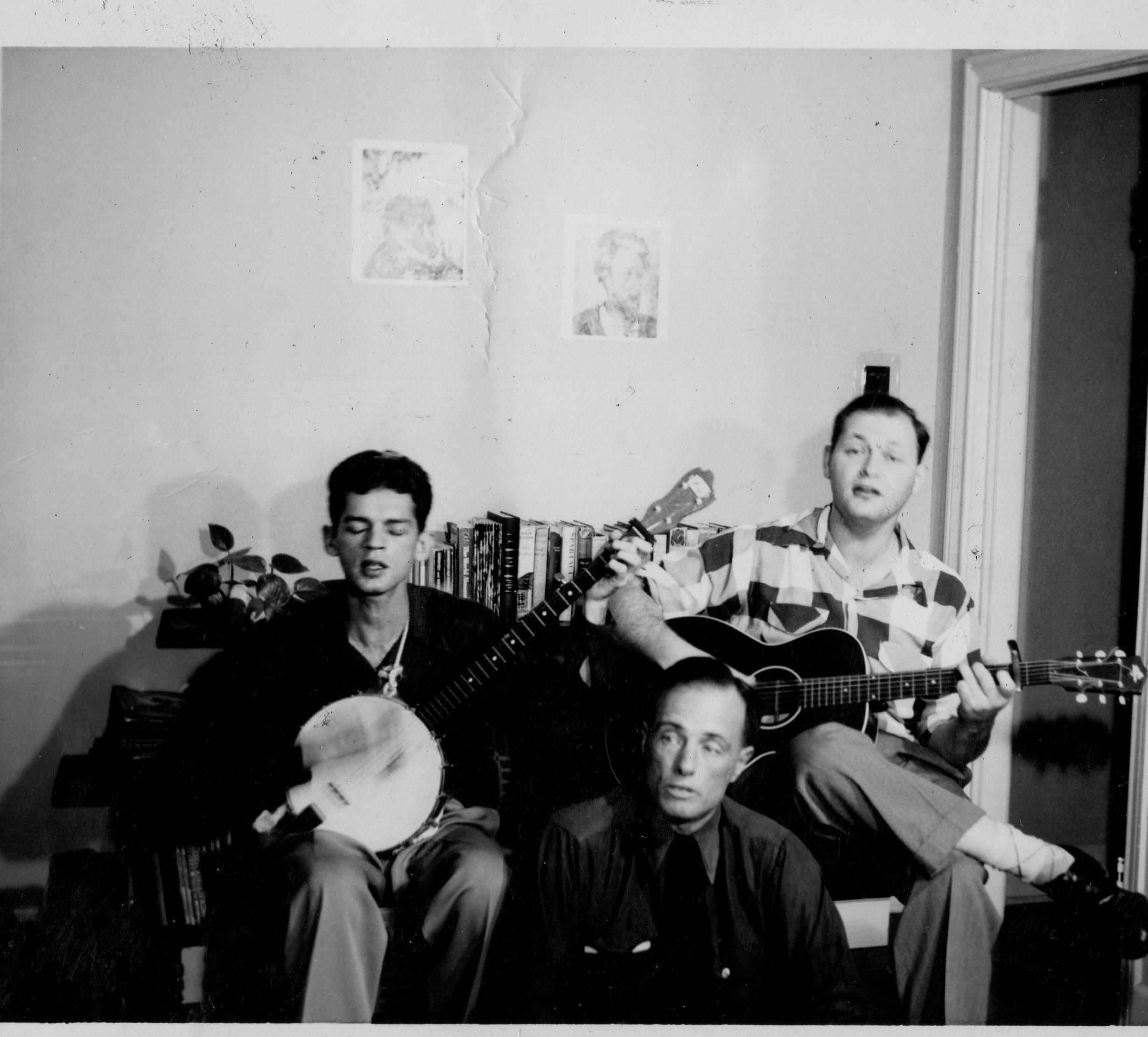 Ed Badeaux, John and Howard Porper, three founders of the Houston Folklore Society.