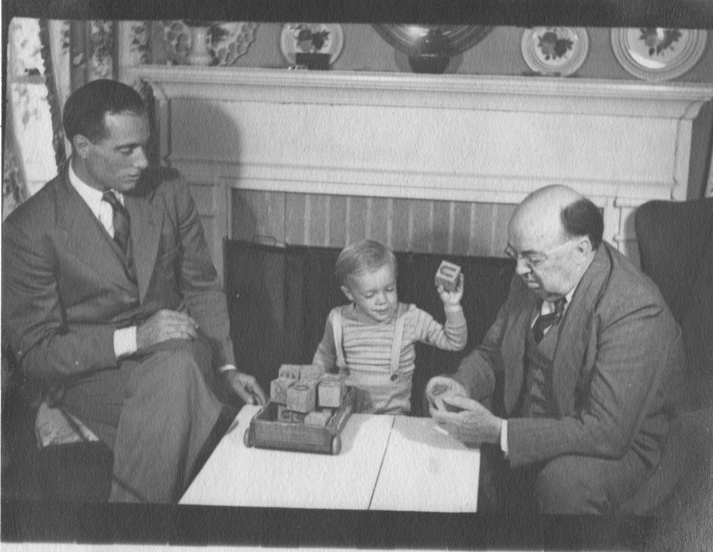 The three Johns working on a building.