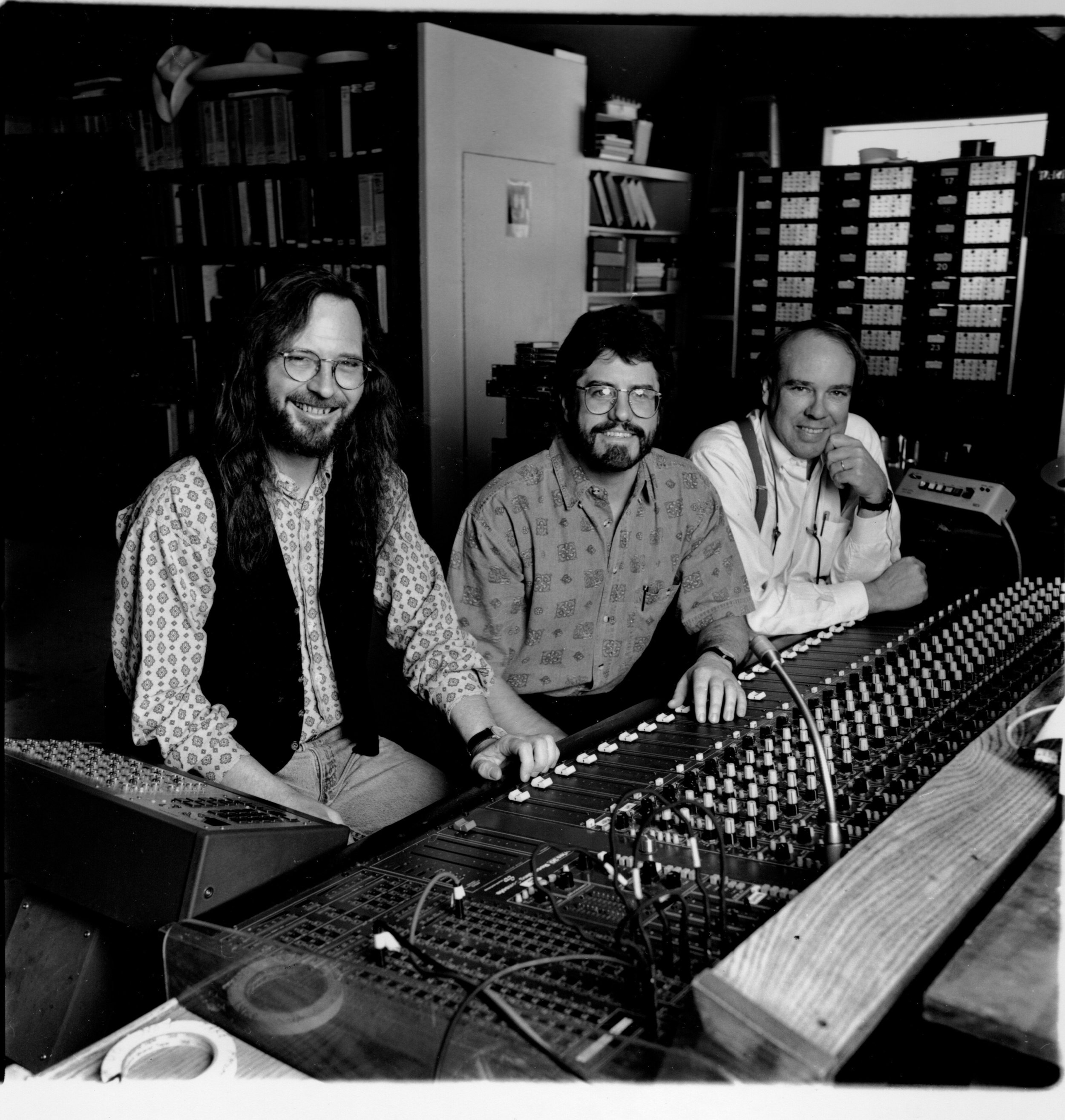 "America's Dulcimer Champion", David Schnaufer with John Lomax III and co-producer Mark Miller. Mark now produces Garth Brooks.