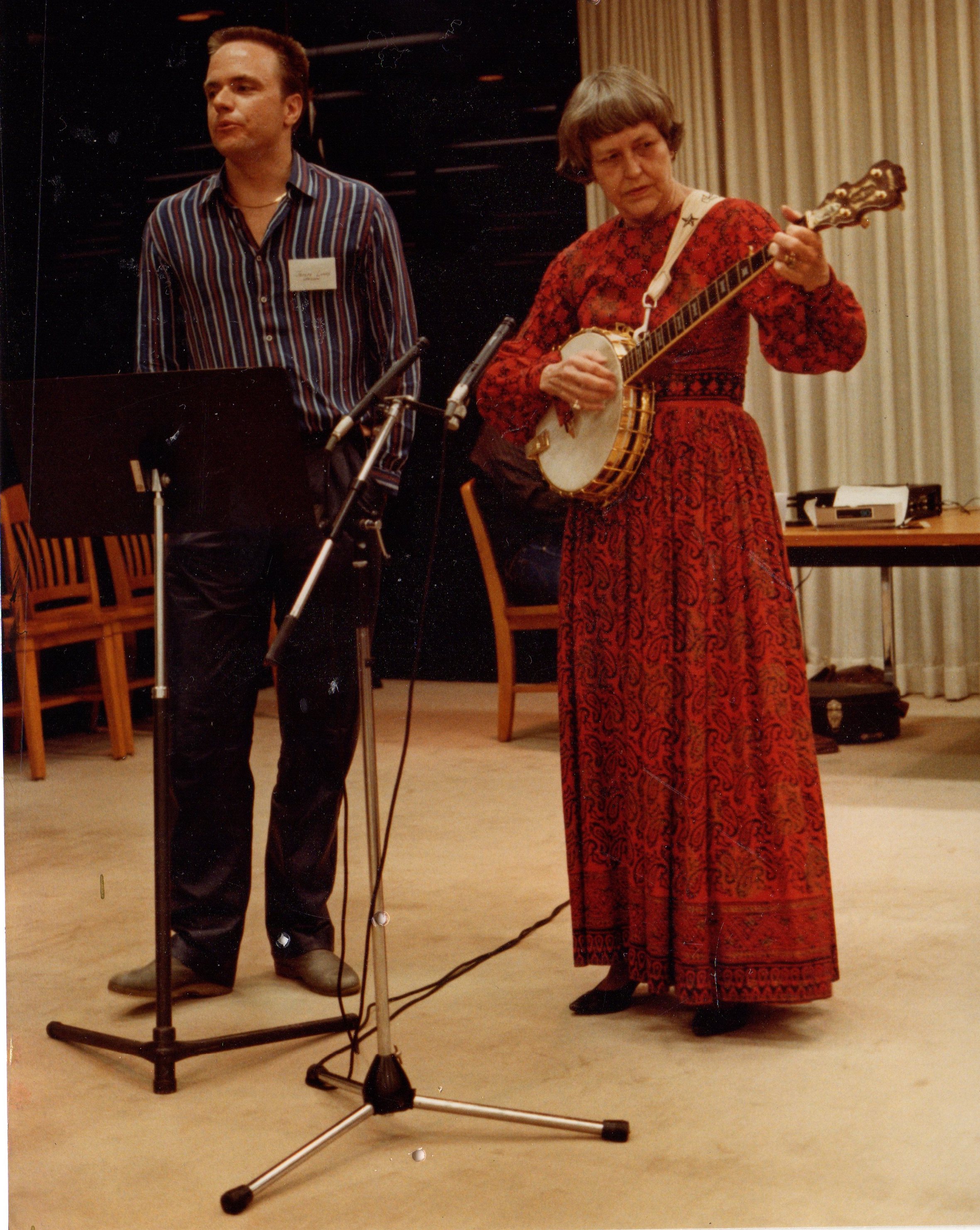 Joseph Franklin Lomax and Hally Wood in performance, Austin, Texas, 1982