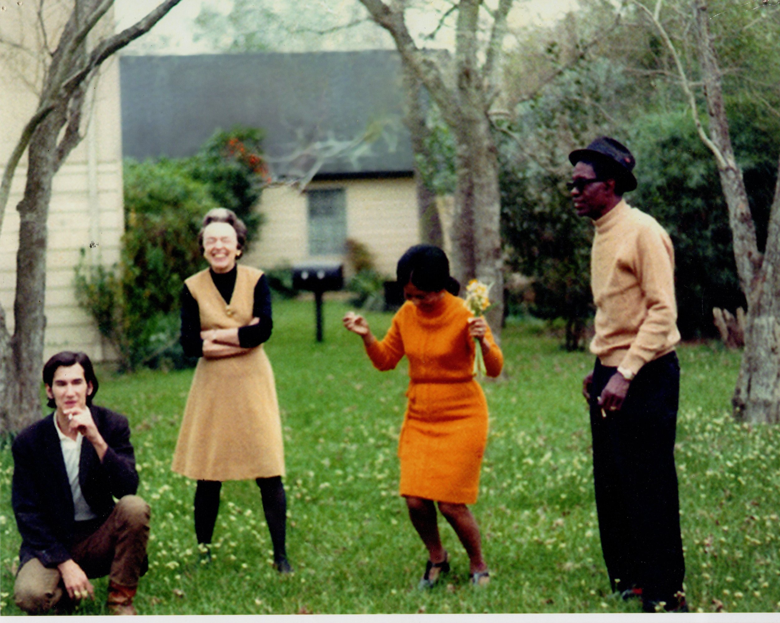 Townes Van Zandt, Margaret ("Mimi") Lomax with Lightning Hopkins and his wife. Antoinette. John's father managed Lightning, John III managed Townes who was heavily influenced by Hopkins.
