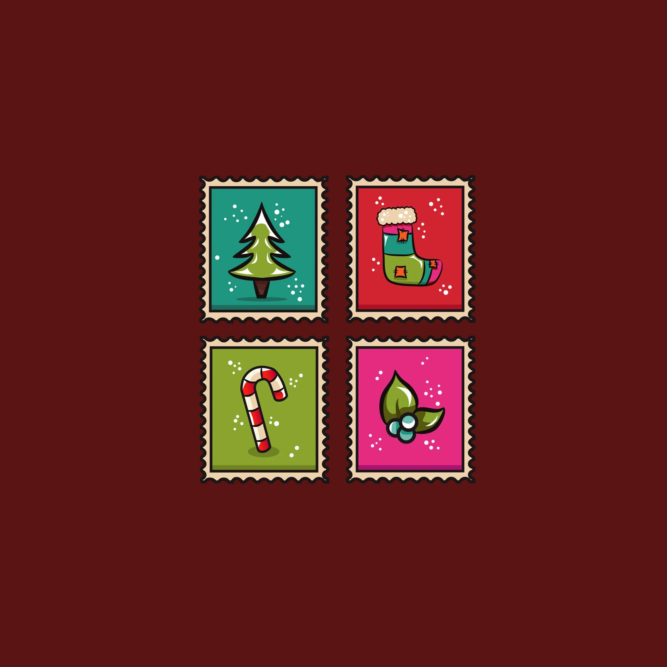 Merry Christmas Stamps
