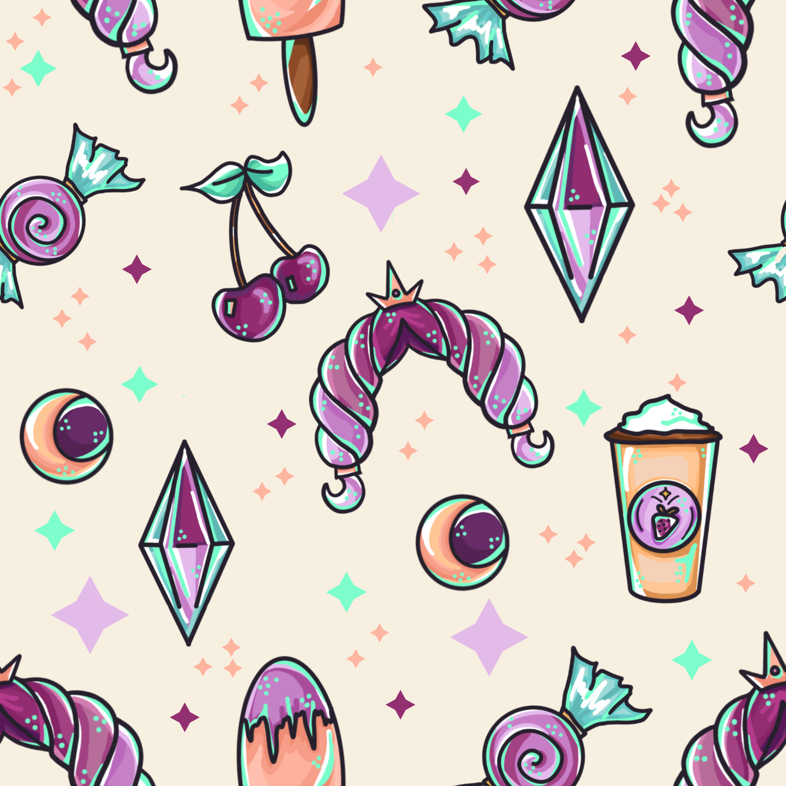 Kyla Is Inspired personal brand pattern