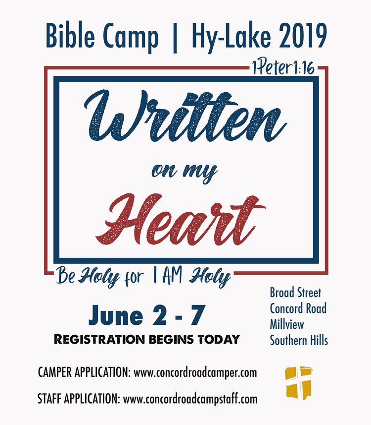 Williamson County Bible Camp 2019 - Hy-Lake — Concord Road Church Of Christ, Brentwood Tn