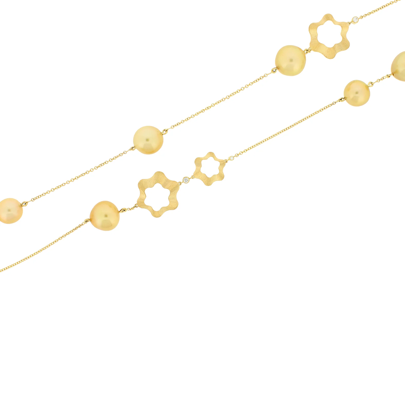 Golden Waves Station Necklace