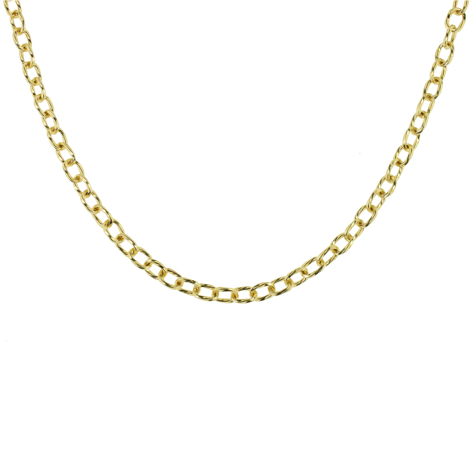 Handmade Twist Link Chain Necklace, 31"