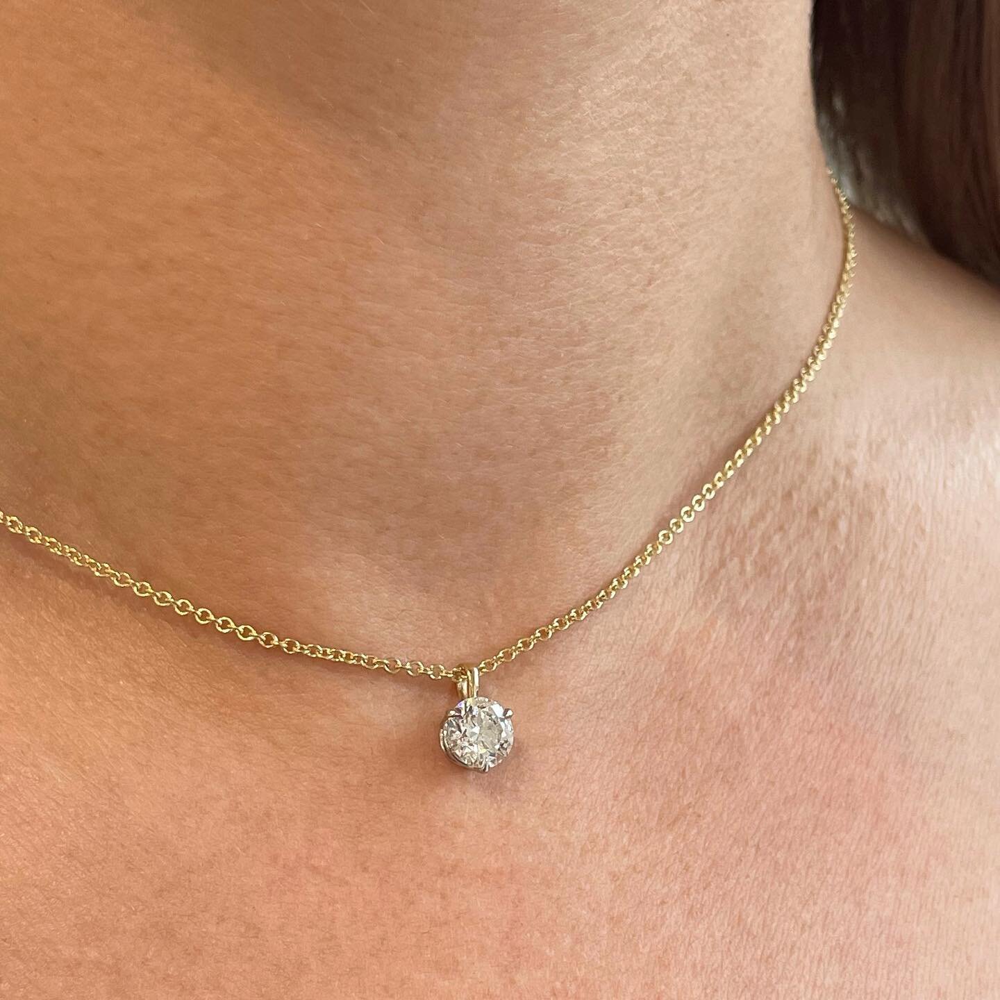 Classic &amp; Timeless - Yes! Beautiful custom made 1 carat diamond pendant. (This was just finished as a custom order - let us know what we can make for you!)