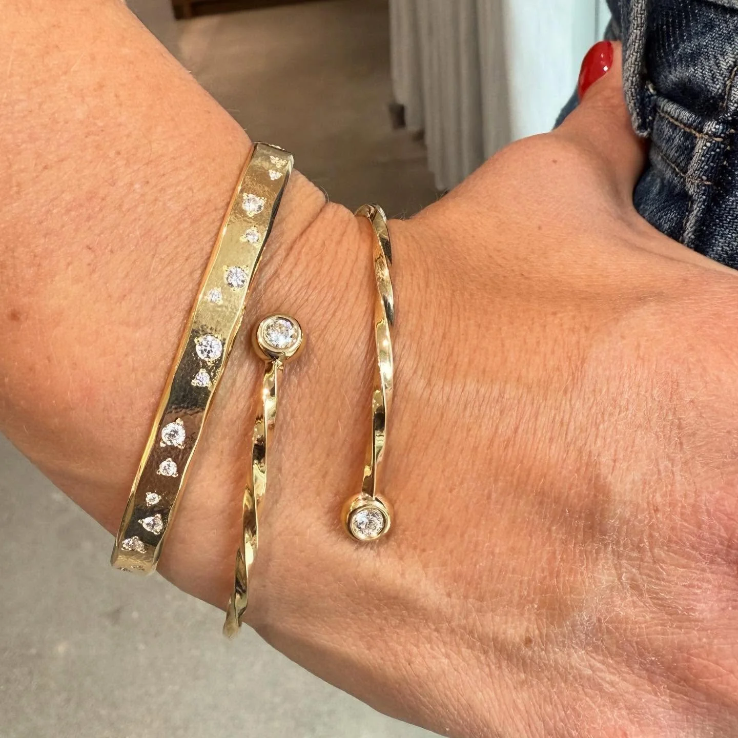 Diamond bracelets with a twist!