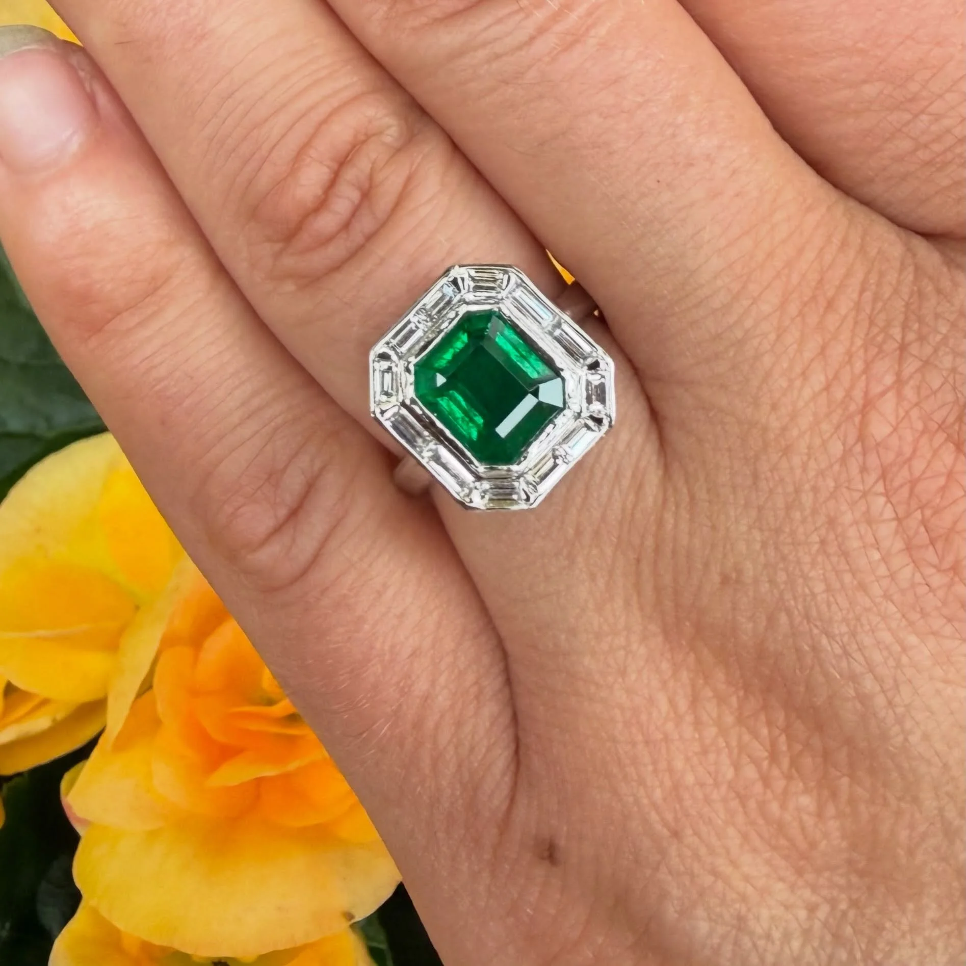 💚 The people we work with&hellip; We are so grateful to be part of the lives of such amazing clients. Most have ties in some way to Minnesota, but many live all over the US.  This custom design, emerald and diamond platinum ring is quite a lucky one