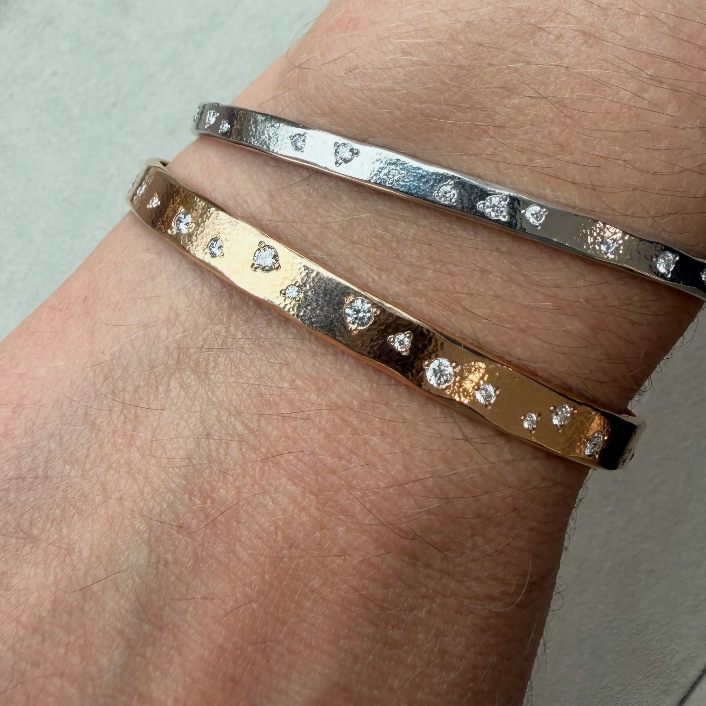 Fall is in the air 🍁&hellip; It&rsquo;s time to start layering! Add some rose gold or platinum to your bracelet stack.