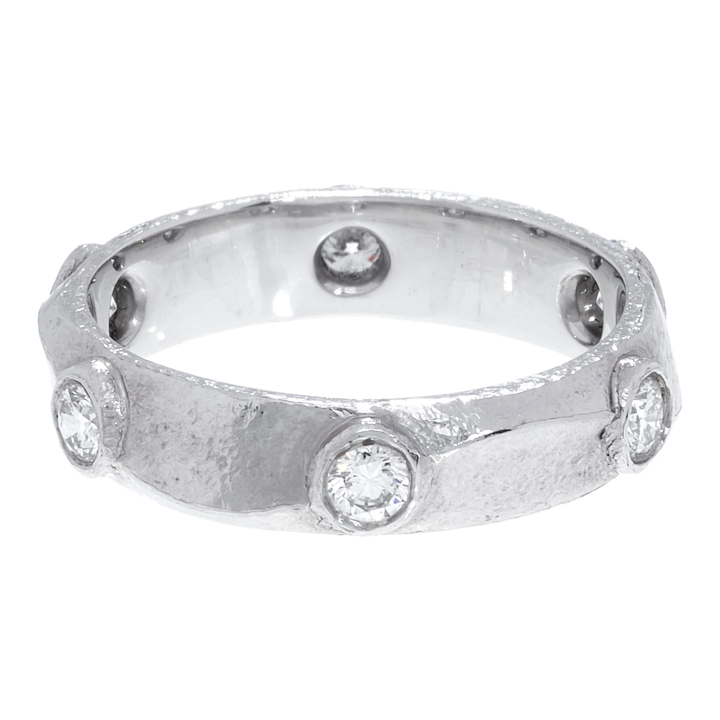 Platinum Wide Lantern Band Ring