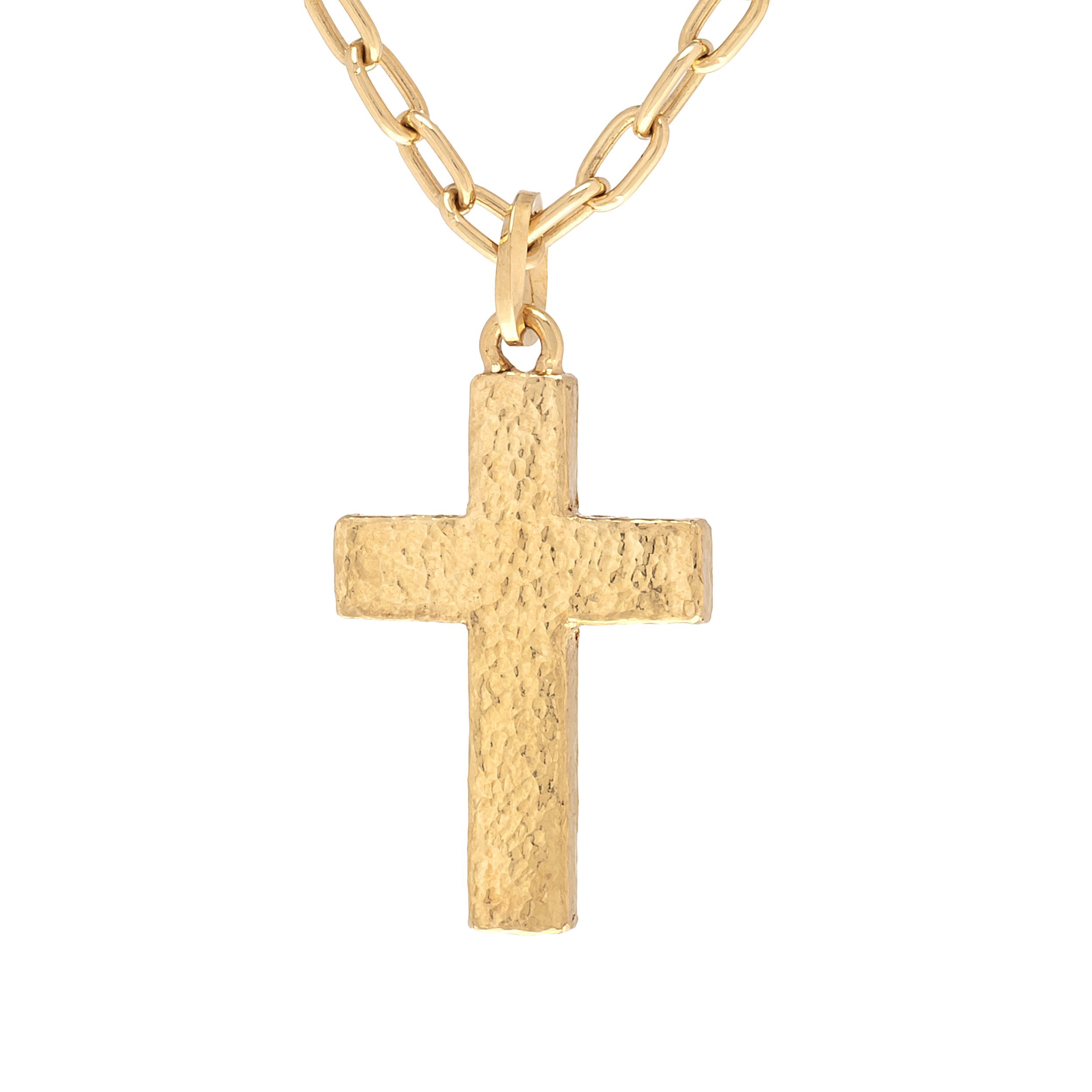 Medium Cross Pendant with Treasured Finish