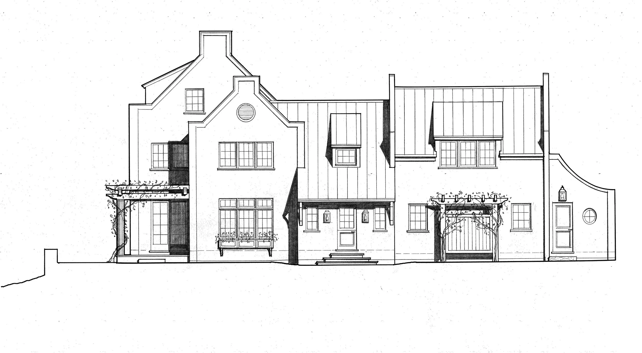 This country home is enhanced with additions and renovations reflecting its unique "Cape Dutch" style.