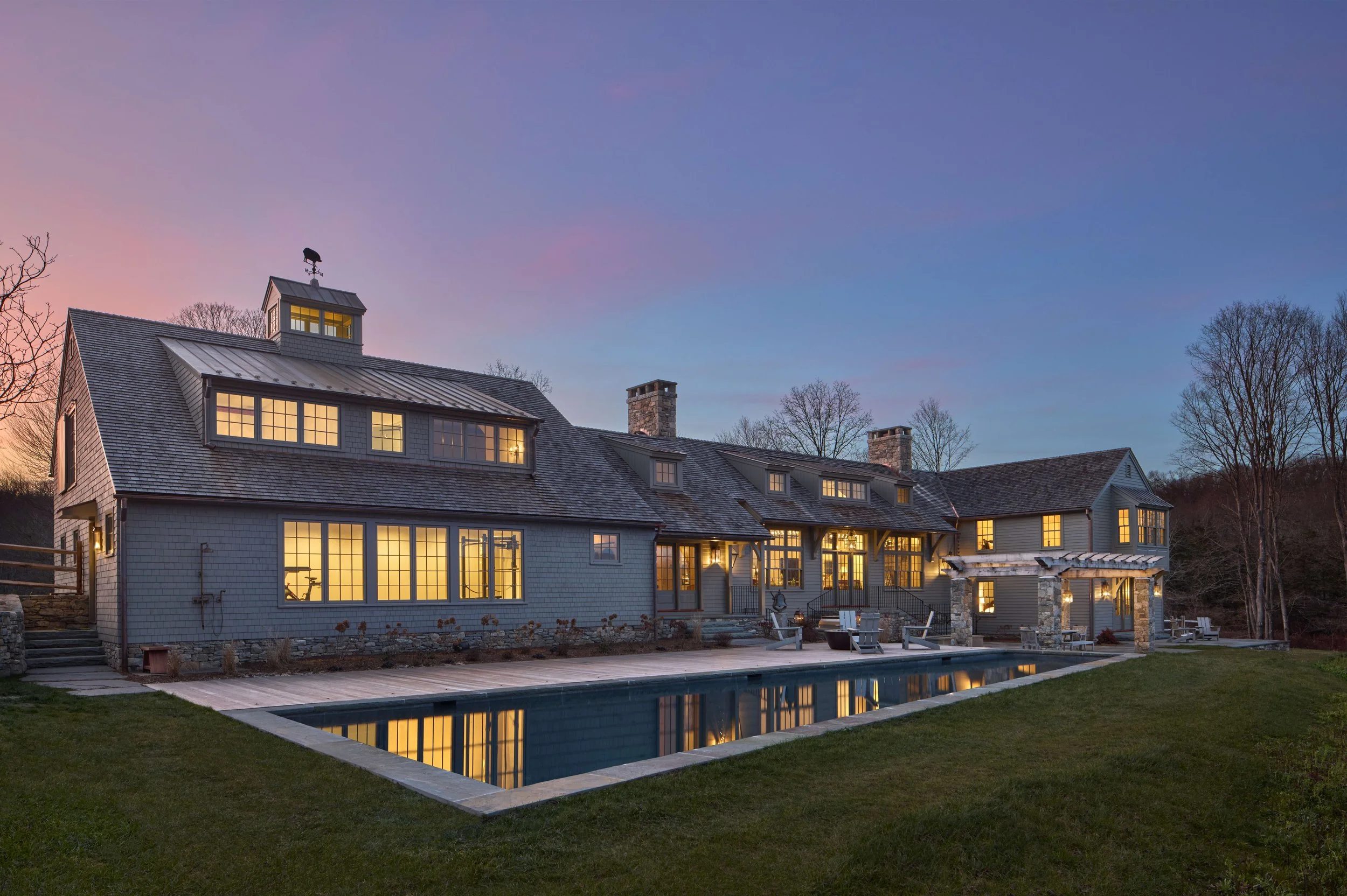  The Ipe sunning deck offers views across the lap pool to the meadow beyond. 
