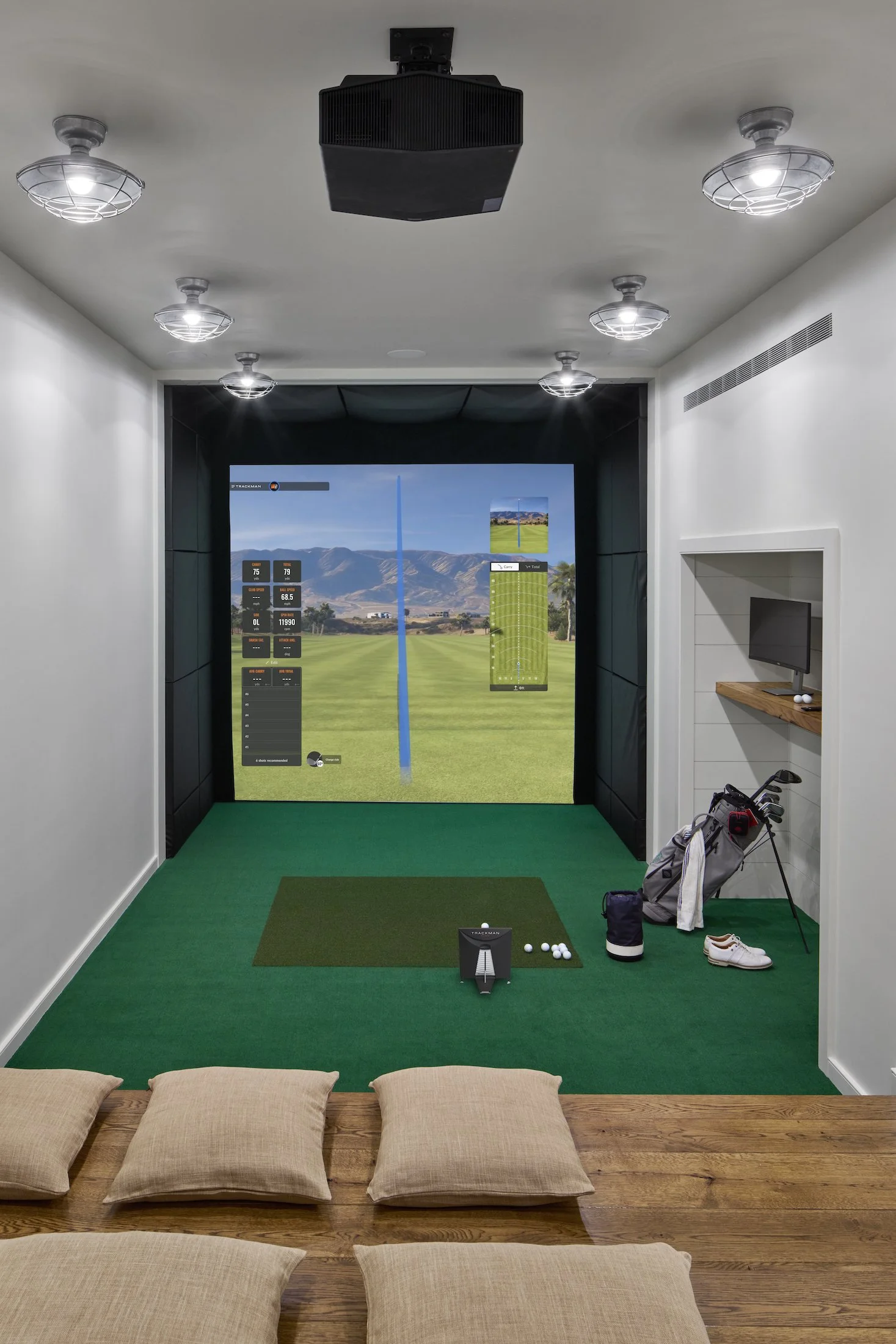  The Golf Simulator room doubles as an in-home theater. 