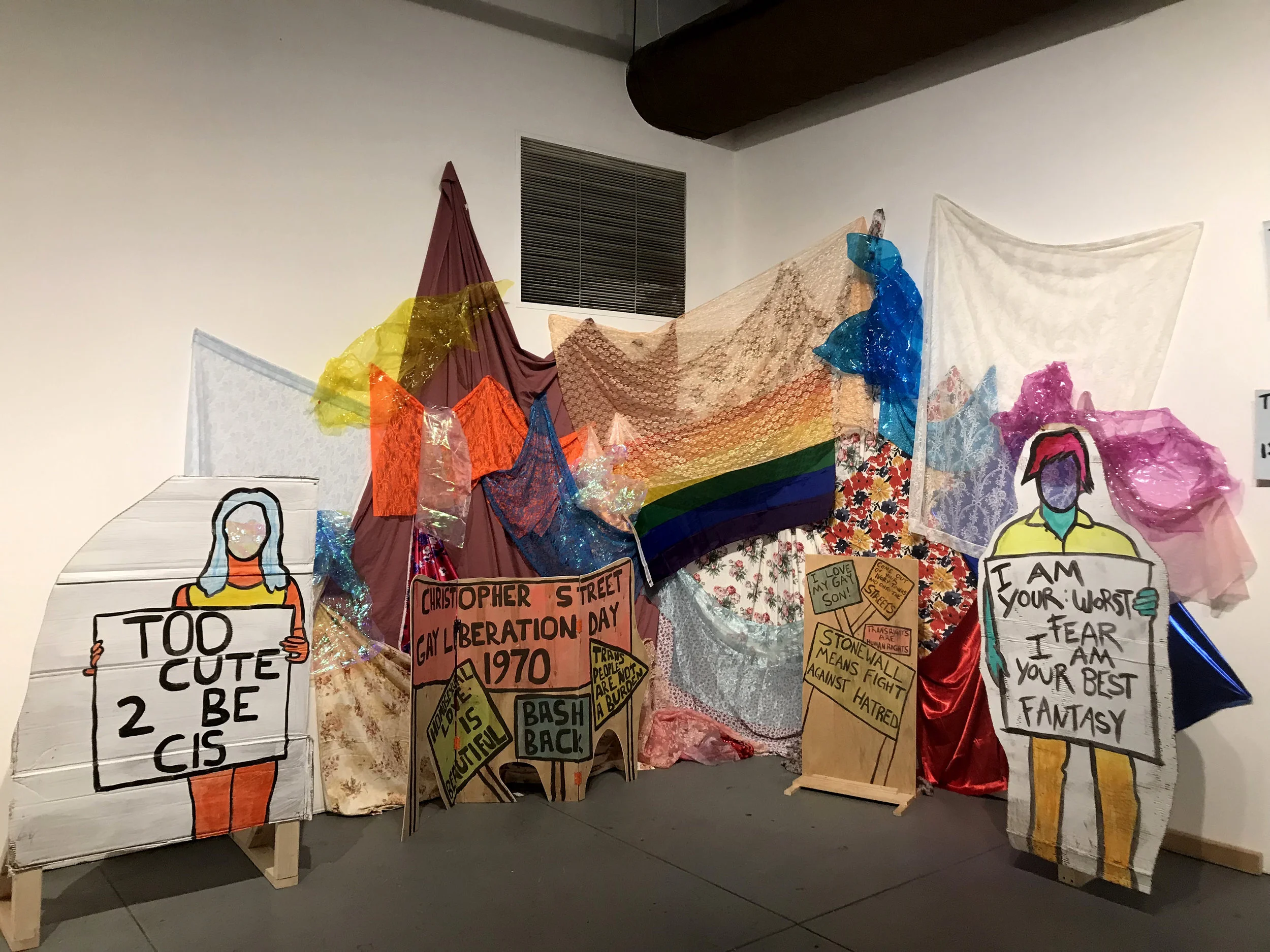 Installation view, PRIDE IS A VERB