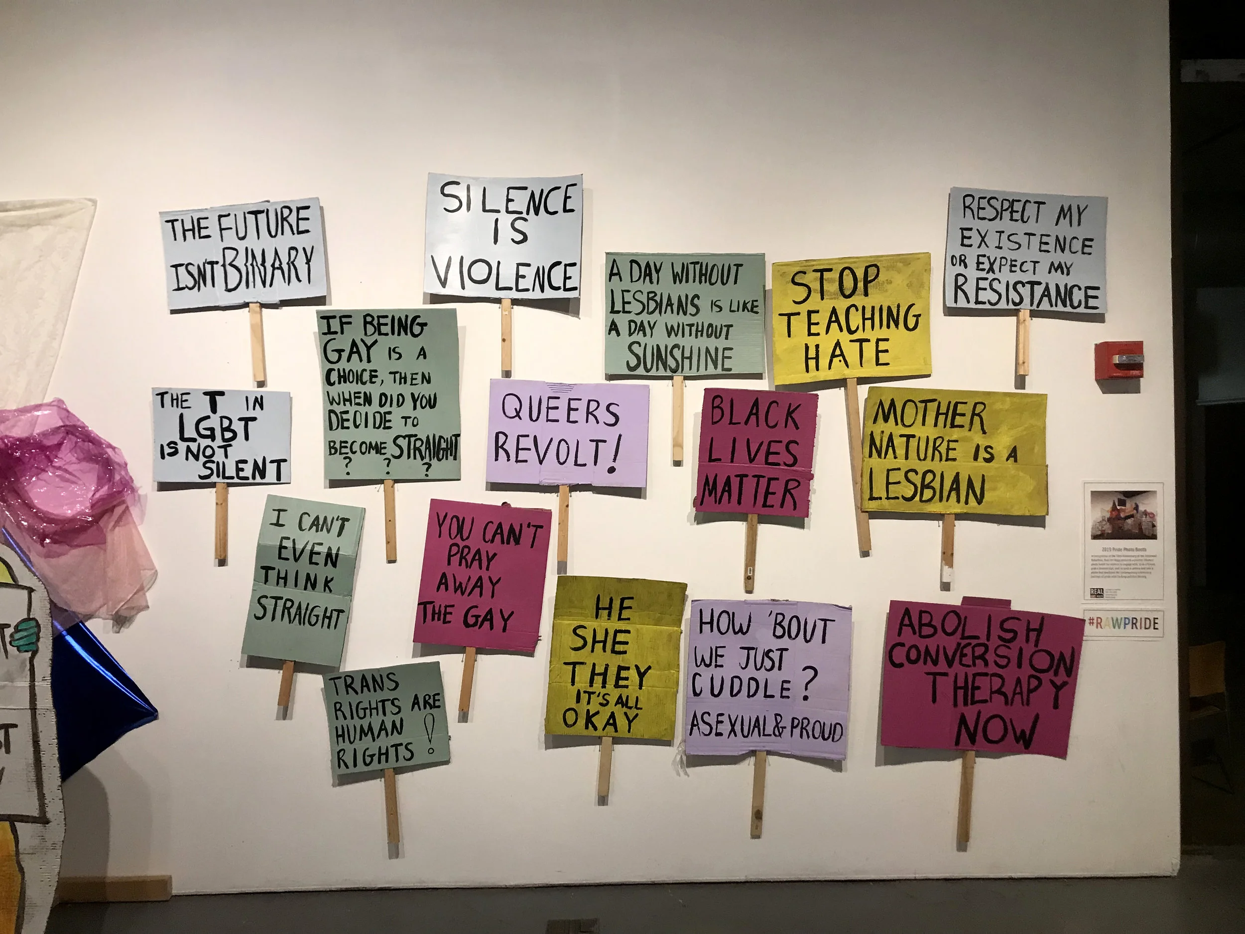 Installation view, PRIDE IS A VERB , June 2019