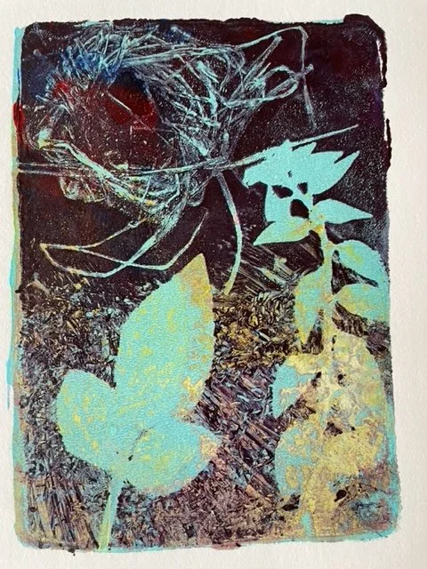 Judy Milsaps & Gina Stark -- Gel Monoprint