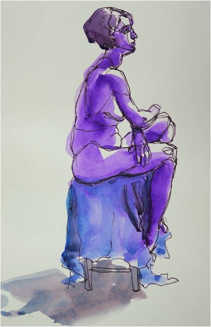 "Seated Figure Study" by Kuki Carthy