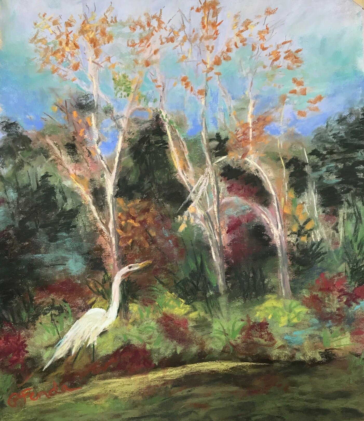 "Egret Walk" by Pat Fenda