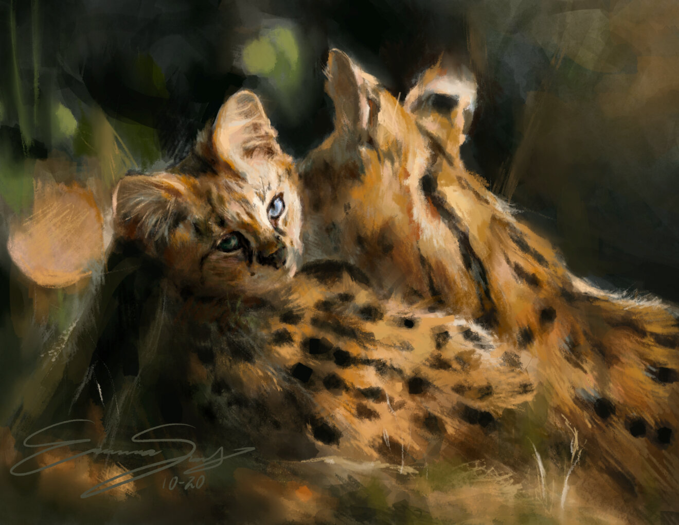 "Spotted Servals" by Emma Sims