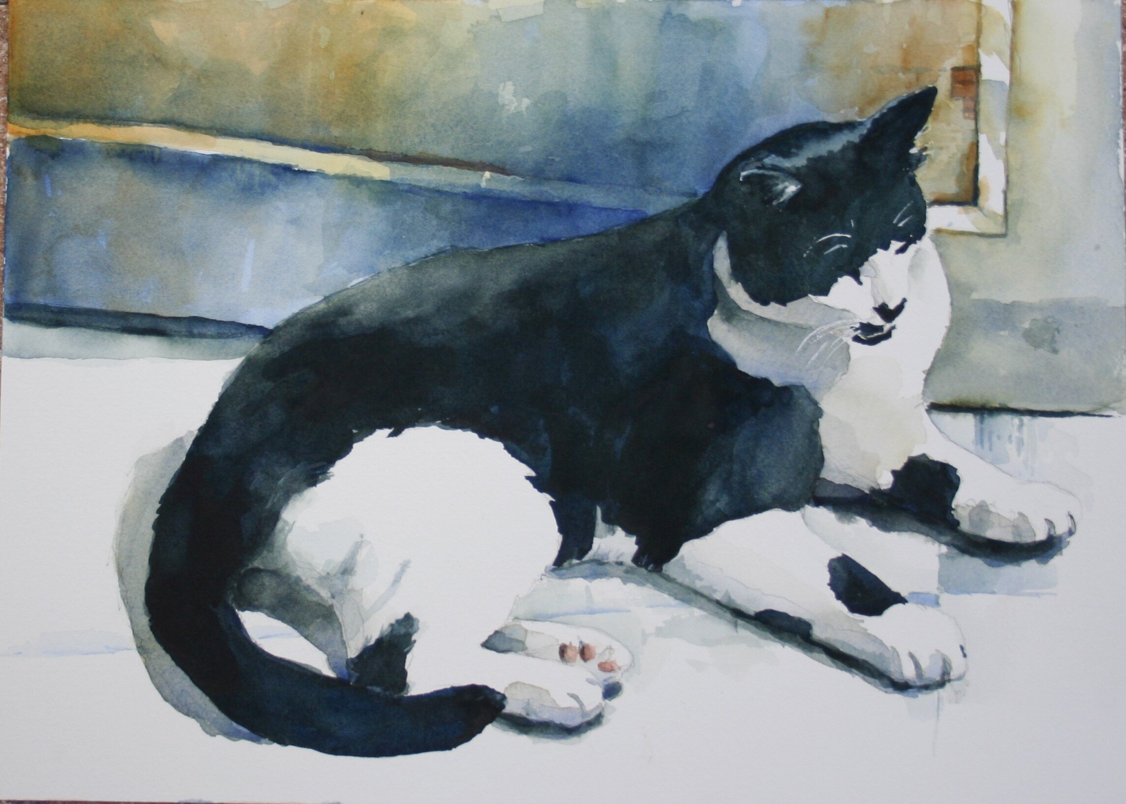 Patti Kiuber - PattiKiuber-Chinatown Cat-watercolor.jpg.JPG